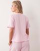 JDY Petite JDY Petite short sleeve tie front cheesecloth shirt in pink - part of a set - 3