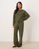 JDY Petite JDY Petite slouchy knit hoodie in khaki green - part of a set - 3