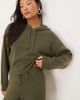JDY Petite JDY Petite slouchy knit hoodie in khaki green - part of a set - 4
