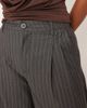 JDY Petite JDY Petite tailored wide leg pants in gray pinstripes - 4