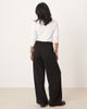JDY Petite JDY Petite tailored wide leg pants with tie detail in black - 2