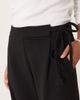 JDY Petite JDY Petite tailored wide leg pants with tie detail in black - 3