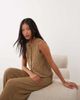 JDY Petite JDY Petite textured vest in brown - part of a set - 2
