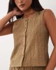JDY Petite JDY Petite textured vest in brown - part of a set - 3
