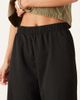 JDY Petite JDY Petite textured wide leg pants in black - 4