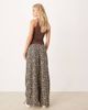 JDY Petite JDY Petite textured wide leg pants in leopard print-Neutral - 4