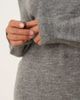 JDY Petite JDY Petite V-neck knit mini dress in dark gray melange - 2