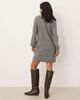 JDY Petite JDY Petite V-neck knit mini dress in dark gray melange - 4