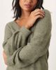 JDY Petite JDY Petite v-neck knit mini dress in dark green - 3