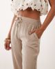 JDY Petite JDY Petite wide leg cheesecloth pants in beige-Neutral - 3