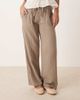 JDY Petite JDY Petite wide leg cheesecloth pants in brown - 3
