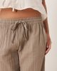 JDY Petite JDY Petite wide leg cheesecloth pants in brown - 4