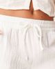 JDY Petite JDY Petite wide leg cheesecloth pants in off white - 3