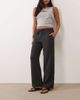 JDY Petite JDY Petite wide leg cheesecloth pants in washed black - 2