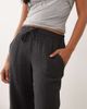 JDY Petite JDY Petite wide leg cheesecloth pants in washed black - 3