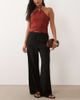 JDY Petite JDY Petite wide leg linen blend pants in black - 1