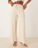 JDY Petite JDY Petite wide leg linen mix pants in stone-Neutral - 2