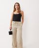 JDY Petite JDY Petite wide leg pants in beige and black stripes - 1