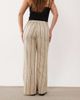 JDY Petite JDY Petite wide leg pants in beige and black stripes - 4
