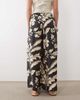 JDY Petite JDY Petite wide leg pants in black with cream floral print - 2