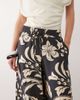 JDY Petite JDY Petite wide leg pants in black with cream floral print - 3