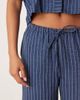 JDY Petite JDY Petite wide leg pants in dark blue stripes - part of a set - 3