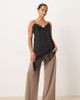 JDY Petite JDY Petite wide leg pants in driftwood gray - 1