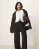 JDY Petite JDY Petite wide leg tailored pants in black - 1