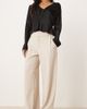 JDY Petite JDY Petite wide leg tailored pants in stone-Neutral - 1