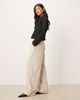 JDY Petite JDY Petite wide leg tailored pants in stone-Neutral - 2