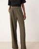 JDY Tall JDY Tall belt detail wide leg pants in khaki green - 1