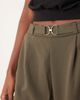 JDY Tall JDY Tall belt detail wide leg pants in khaki green - 3