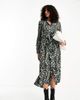 JDY Tall JDY Tall belted midi shirt dress In abstract animal print-Multi - 1