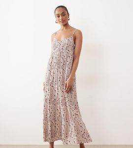 JDY Tall JDY Tall cami maxi dress in red paisley print