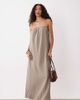 JDY Tall JDY Tall cheesecloth sleeveless maxi dress in light brown - 1