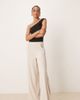 JDY Tall JDY Tall high waisted wide leg pants in beige-Neutral - 1