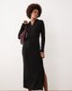 JDY Tall JDY Tall knit polo maxi dress in black - 1