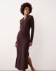 JDY Tall JDY Tall knit polo maxi dress in chocolate brown - 1