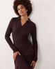 JDY Tall JDY Tall knit polo maxi dress in chocolate brown - 2