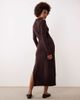 JDY Tall JDY Tall knit polo maxi dress in chocolate brown - 4