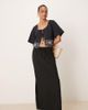 JDY Tall JDY Tall linen blend maxi skirt in black - 1