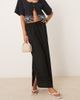 JDY Tall JDY Tall linen blend maxi skirt in black - 4