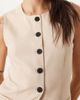 JDY Tall JDY Tall longline button up vest in stone - part of a set-Neutral - 4