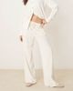 JDY Tall JDY Tall loose fit linen-mix pants in white - part of a set - 3