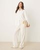 JDY Tall JDY Tall relaxed linen mix shirt in white - part of a set - 3