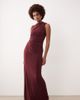 JDY Tall JDY Tall ruched detail maxi dress in burgundy-Red - 1