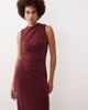 JDY Tall JDY Tall ruched detail maxi dress in burgundy-Red - 3
