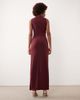 JDY Tall JDY Tall ruched detail maxi dress in burgundy-Red - 4
