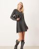 JDY Tall JDY Tall skater knit mini dress in dark gray - 1