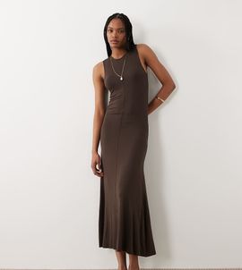 JDY Tall JDY Tall sleeveless midaxi dress in chocolate brown